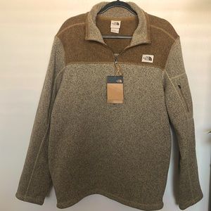 New with tags XL The North Face Mens Gordon Lyons 1/4 Zip Pullover Jacket Khaki